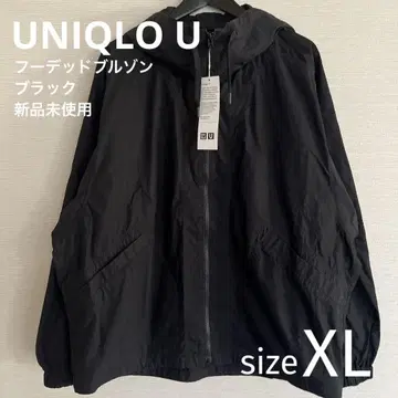 유니클로 U 후디드 블루종 블랙 XL 사이즈 미사용 새상품