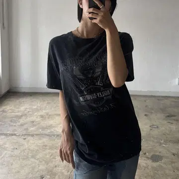 멕시코산 할리데이비슨 스컬 티셔츠