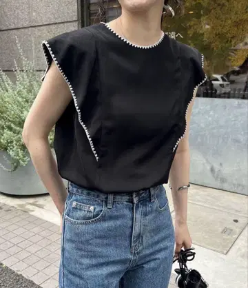 CAPRICIEUX LE'MAGE 스티치 프렌치 블라우스
