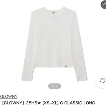 GLOWNY M 화이트 클래식 롱 슬리브