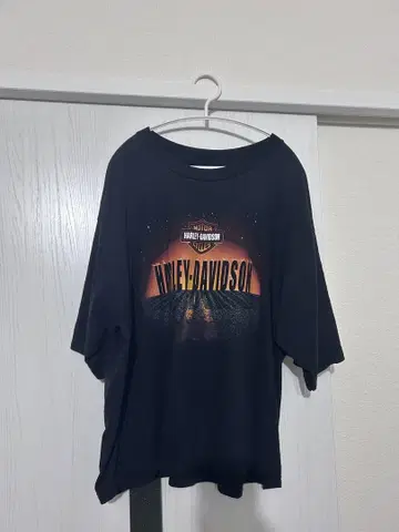 할리데이비슨 블랙 오렌지 티셔츠 2XL