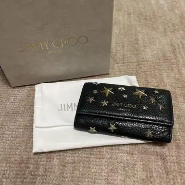 JIMMY CHOO 블랙 가죽 키 케이스