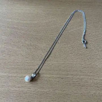 실버 펄 목걸이 약 40cm