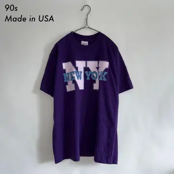 90s 미국제 뉴욕 티셔츠 NY 퍼플 테네시 강