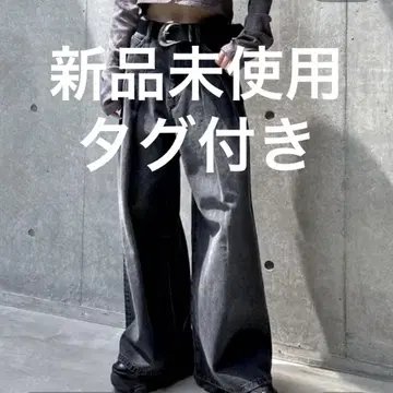 PAGEBOY 턱 데님 팬츠 블랙 M 사이즈