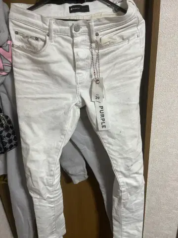 PURPLE 스키니 청바지 29 화이트