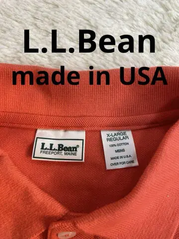 L.L.Bean 오렌지 연어 피케 셔츠 X-LARGE