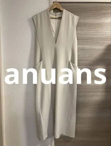 거의 미사용 anuans 슬리브리스 원피스 SMALL 화이트