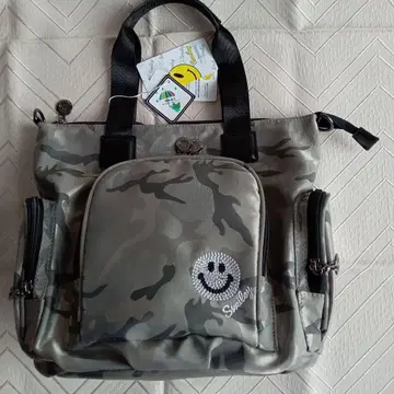 Smiley 발수 가공 카모플라주 토트백 백팩 2way