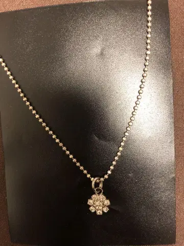 꽃 모티브 실버 목걸이 925Silver