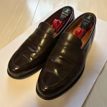 스카치 그레인 HIROKAWA 로퍼 가죽 신발 26cm 브라운
