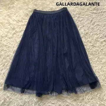 GALLARDAGALANTE 튤 스커트 롱 플레어 A 라인 F