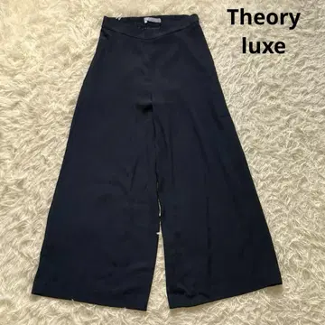 띠어리 럭스 LAUSAN GAENOR 크롭 와이드 팬츠 블랙