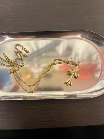 크로스 목걸이 골드