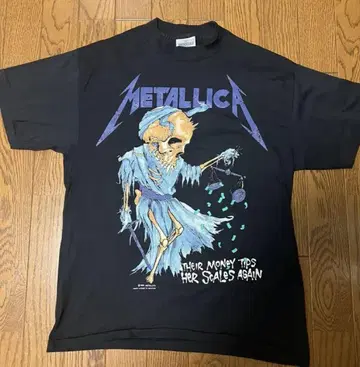 80년대 메탈리카 도리스 밴딩 티셔츠 오리지널 빈티지