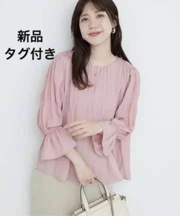 새상품 natural couture 마조리카 플리츠 블라우스