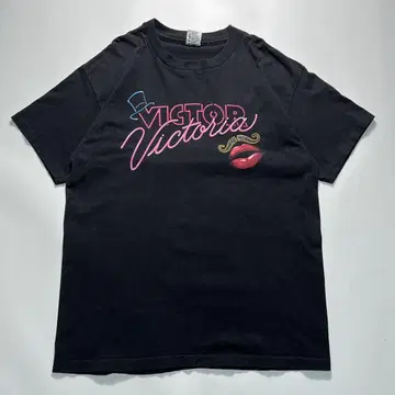 90s 빅터 빅토리아 USA제 무비 티셔츠 블랙 XL 6748