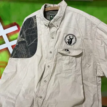 2XL USA 구제 의류 포인트 밀리터리 헌팅 헤비 코튼 셔츠