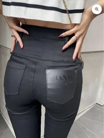diante 하이 웨스트 스키니 데님 블랙 xs
