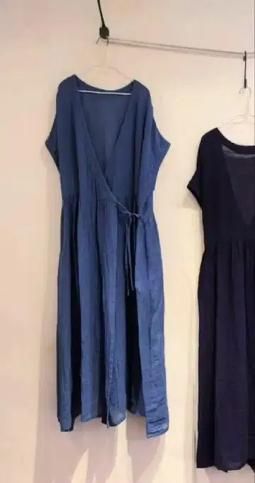 nest Robe 린넨 거즈 프렌치 슬리브 2way 원피스