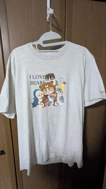 mofusand 티셔츠 그레이
