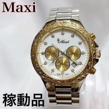 Maxi 맥시 하와이안 주얼리 크로노그래프 골드 실버