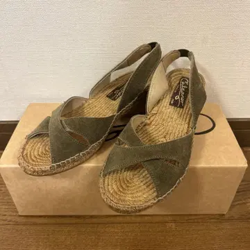 카르자놀 웨지솔 샌들 카키 박스 포함