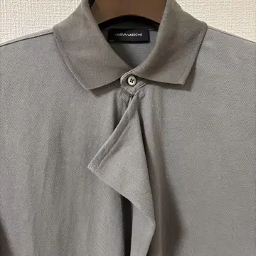 KRISVANASSCHE 그레이 롱 피케 셔츠 XS