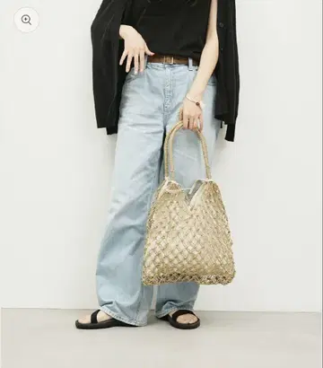 REN 루프 쇼핑백 M / 팜 리프