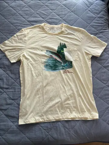 택 포함 새상품 L.L.Bean 트라우트 그래픽 티셔츠 XL