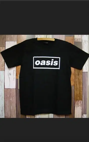 oasis 로고 티셔츠 블랙