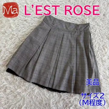 L'EST ROSE 레스트로즈 글렌체크 플레어 스커트 사이즈 2