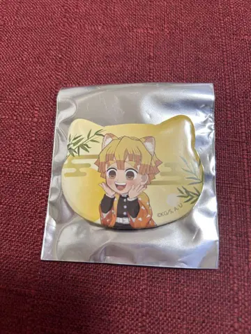귀멸의 칼날 난자 타운 특별 임무 상 고양이 캔뱃지 아가츠마 젠이츠