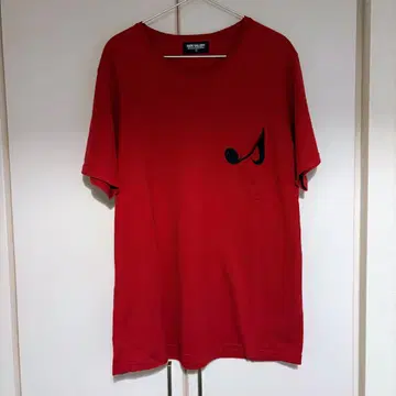 RUDE GALLERY 음표 자수 티셔츠 빨간색