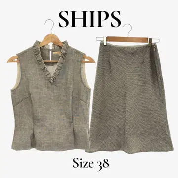 SHIPS 쉽스 셋업 상의 슬리브리스 스커트 여성용