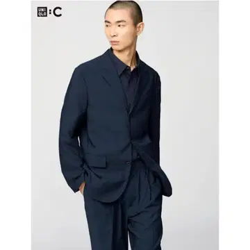 유니클로 C 감동 자켓 감동 턱 팬츠 네이비 XL&L