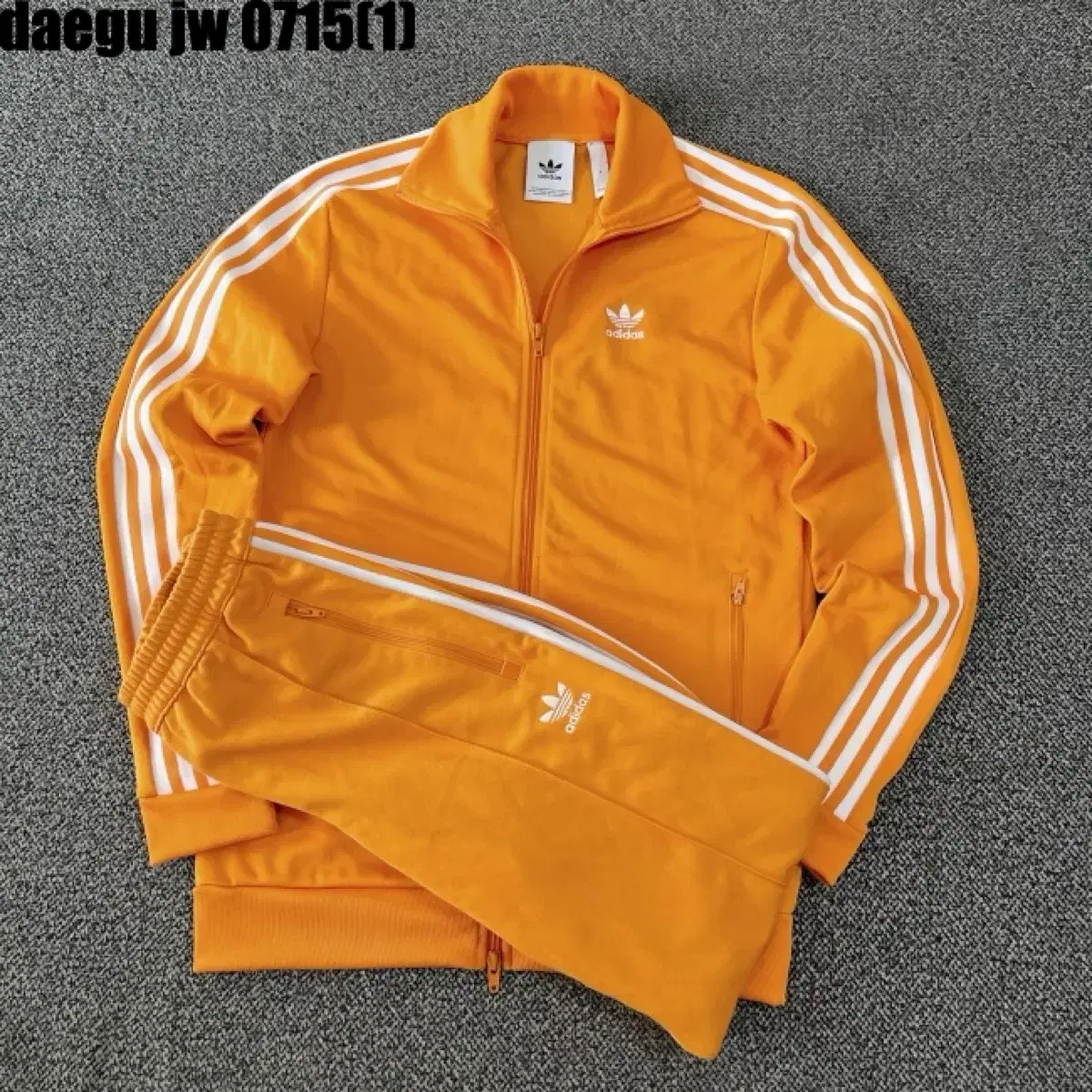 ADIDAS 아디다스 Adidas Beckenbauer Orange Track Top Track Pants