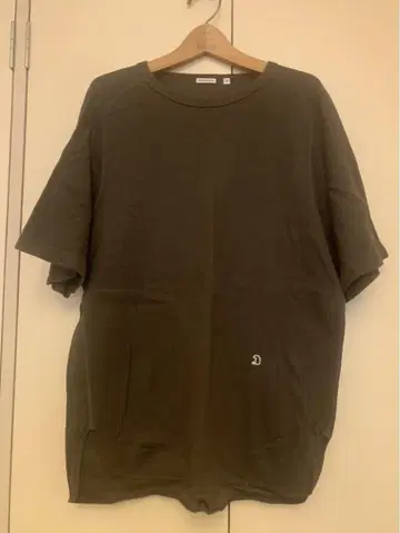 올리브 무지 티셔츠 루즈핏