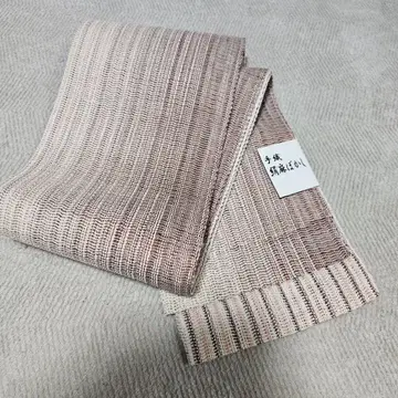 손으로 짠 실크 린넨 보카시 반폭 오비! 로즈 계열