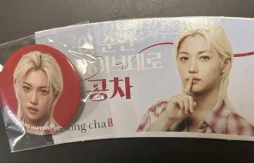 Gongcha 필릭스 캔뱃지 슬리브 흠집 피리 카푸호 곤차