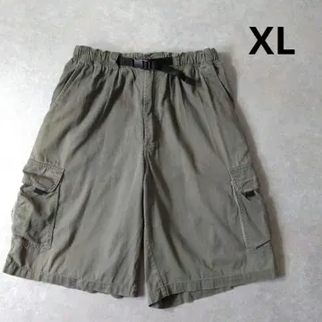 카고 하프 팬츠 벨트 포함 그린 XL 사이즈 아웃도어 겸용