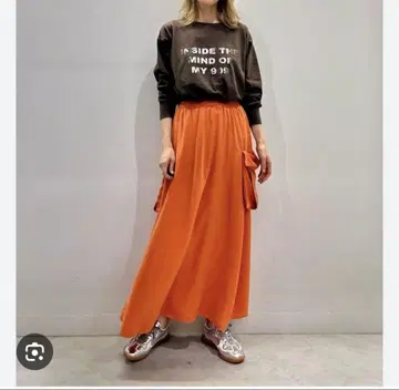 오렌지 롱 스커트 야마다야