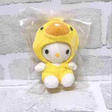 레어 1998년 헬로키티 변신 봉제 인형 마스코트 병아리