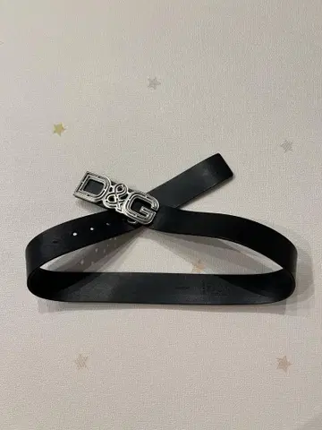 D&G 블랙 가죽 벨트