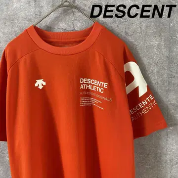DESCENT 오렌지 티셔츠 드라이 핏 남성용 M 사이즈