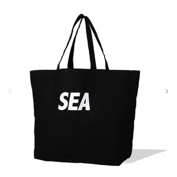 WIND AND SEA 캔버스 빅 토트 백 블랙