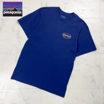 파타고니아 프린트 크루넥 티셔츠 네이비 사이즈 XS*ED1271