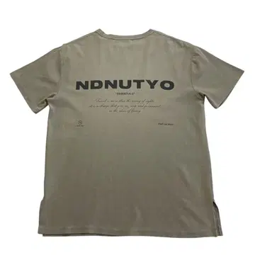 NILDUE NILUN 티셔츠 카키 양면 프린트 백 프린트