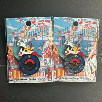 포켓몬 센터 후쿠오카 한정 로고 핀즈 2개 세트