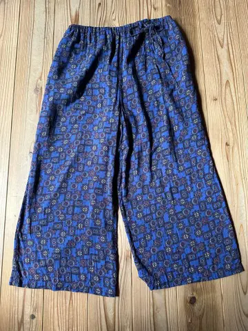 beams boy 패턴 팬츠 레이온 네이비 컬러